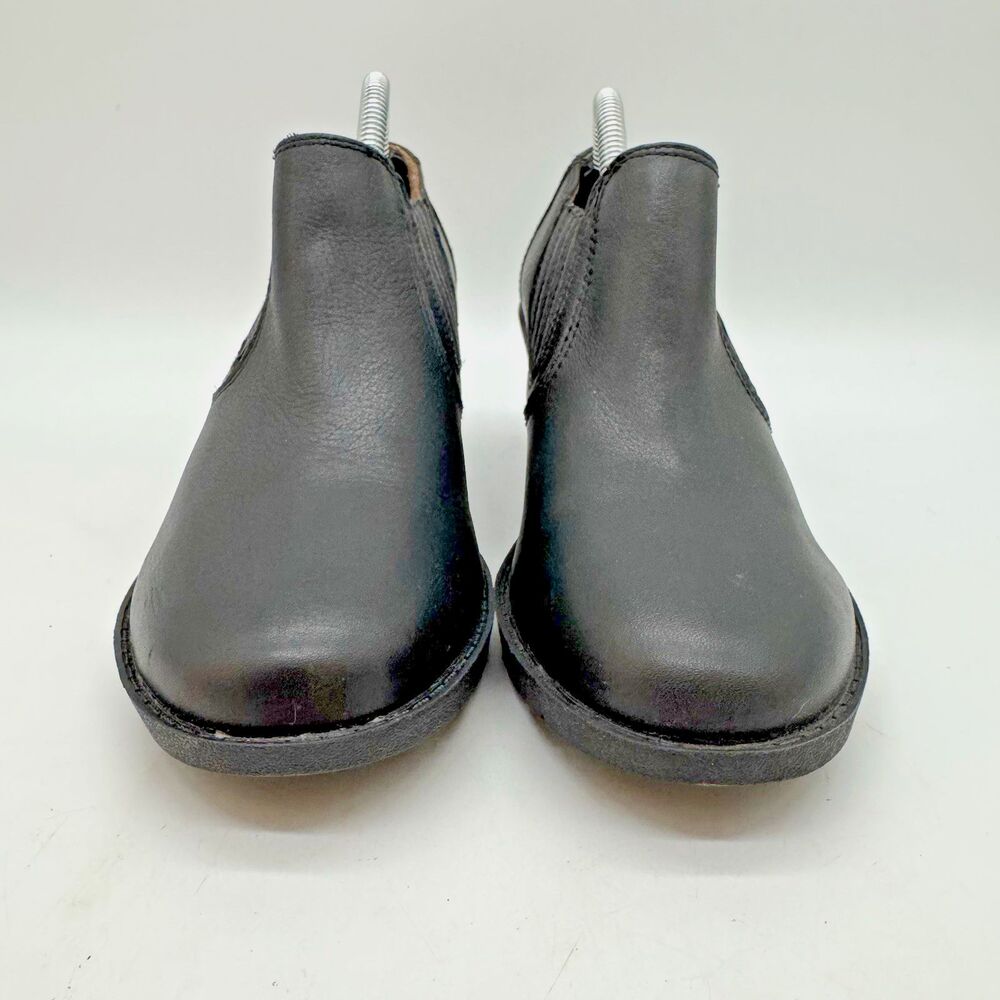 Thom McAn Deidre 2 Wedge Heels Women's 6M Black Leather Stretch Slip On Booties - Picture 2 of 10